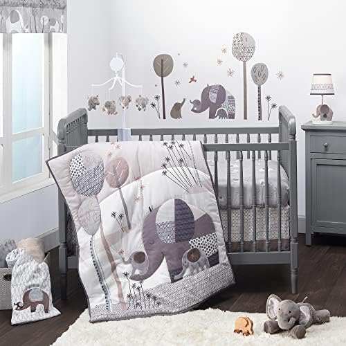 Organizacije za spavanje Slon Ljubav siva / bijela lim za dječji krevet / Toddler