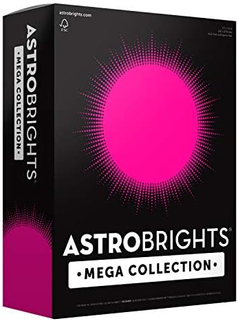 Mega kolekcija Astrobrights, papir u boji, svijetlo roze, 625 listova, 24 lb/89 gsm, 8,5 x 11 - više listova!