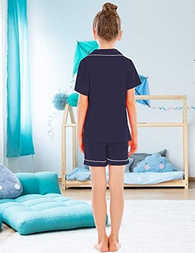 Veseacky Unisex Girls Boys pidžamas dugih rukava za spavanje s dugim rukavima - down 2 kom PJS postavljen za 5-14 godina