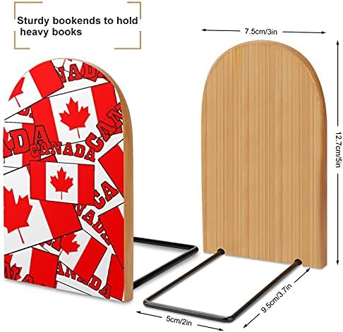 Kanada Maple list dekorativni Bookends za police drvena knjiga završava Organizator Print Bookend