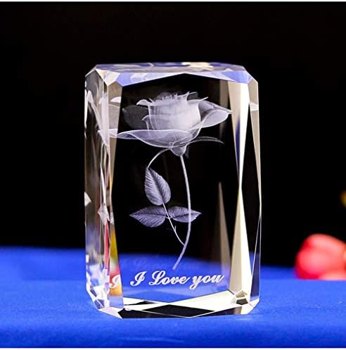 Yuankanju itun 3D laserski kristalni ružini cvijet grave I Love You Hangsakeuke papir za obljetni vjenčani
