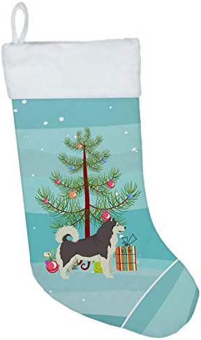 Caroline's bysures CK3513CS Alaskan Malamute Božićno stablo Božićne čarape, Kamin Viseće čarape