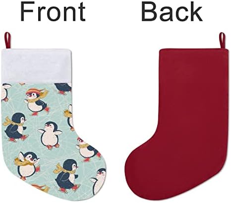 Slatki pingvini Božić viseći čarapu Slatka Santa čarapa za ukrase Xmas Tree ukrasi pokloni