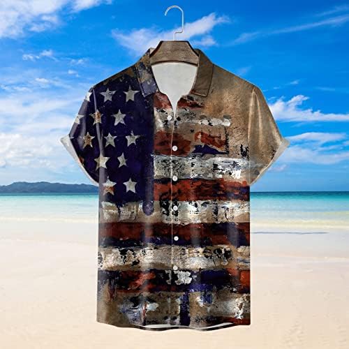 ZDFER 4. jula Patriotske majice za muškarce Down majica u SAD-u zastava zastava tiskane vrhove Ljeto Redovna
