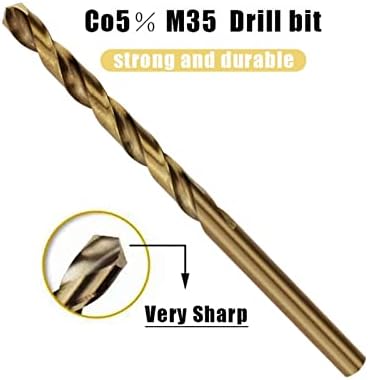 Vieue burgije Cobalt High Speed Steel Twist burgija M35 Set alata od nerđajućeg čelika metalni pribor za bušenje