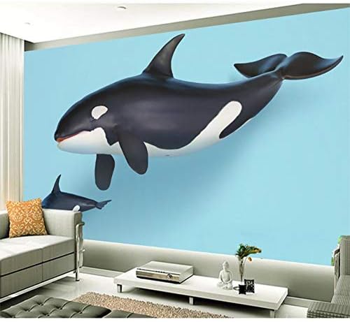 WANGC crtani crni kitovi zidni zidni zidni zidni muralni zidni muralni zidni minimalistički 3D
