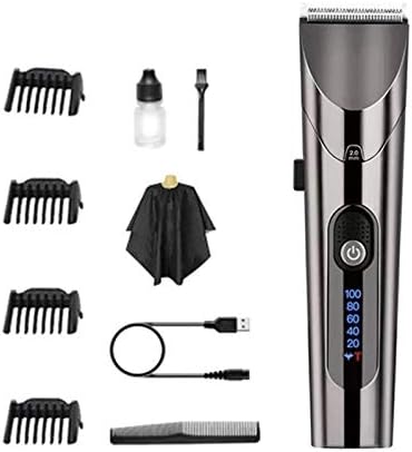 XWWDP Brijački trimer za kosu LED ekran periva električna mašina za šišanje punjiva profesionalna