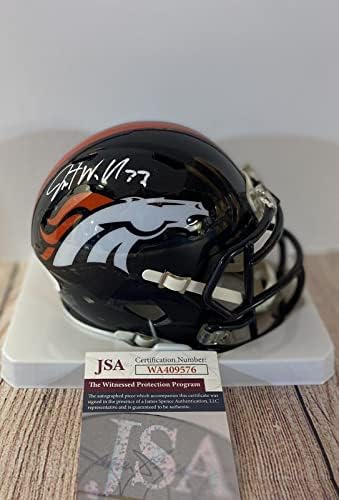 Denver Broncos Javonte Williams Potpisan Speed Mini Kaciga Jsa Coa!!! - Potpisani NFL šlemovi