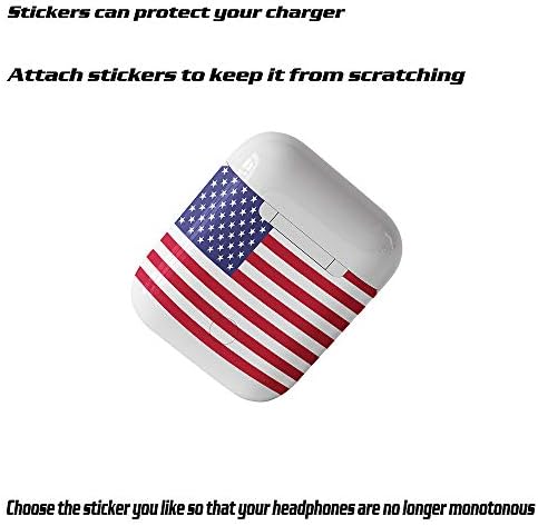 Naljepnice za kožu za Apple Airpods-American zastava-naljepnica omotač odgovara 1. generaciji