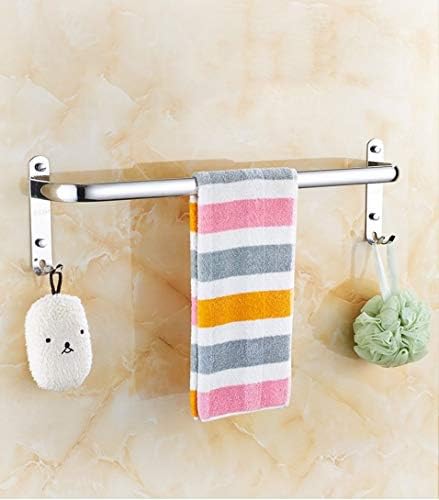 - trake za ručnike, montirani nehrđajući čelik jedno ručnik s jednim ručnikom, polirani završetak, kupatilo ili stalak za skladištenje kuhinje, bešavna naljepnica, stalak za ručnik / 50cm