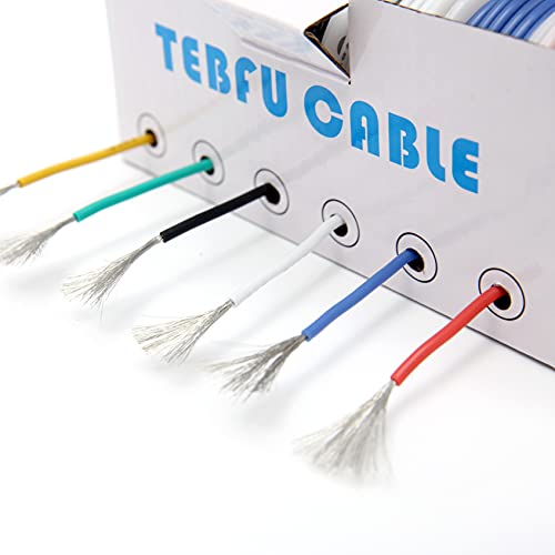 TEBFU kabel 24 mjerač silikonska električna žica nasukana konzervirana bakrena žičana kit 6 boja
