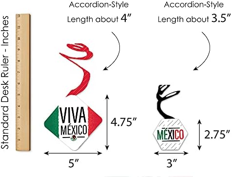 Velika tačka sreće Viva Mexico - Meksička zabava za neovisnost Viseći vertikalni ukrasi i vrtlozi viseći dekor virtualni paket
