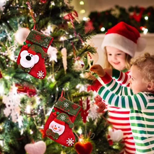 Božićne čarape Trke Božićne torbe za božićne čarape i božićne čarape za zabavu ukras i božićni crtani crveni set Božić za stubište
