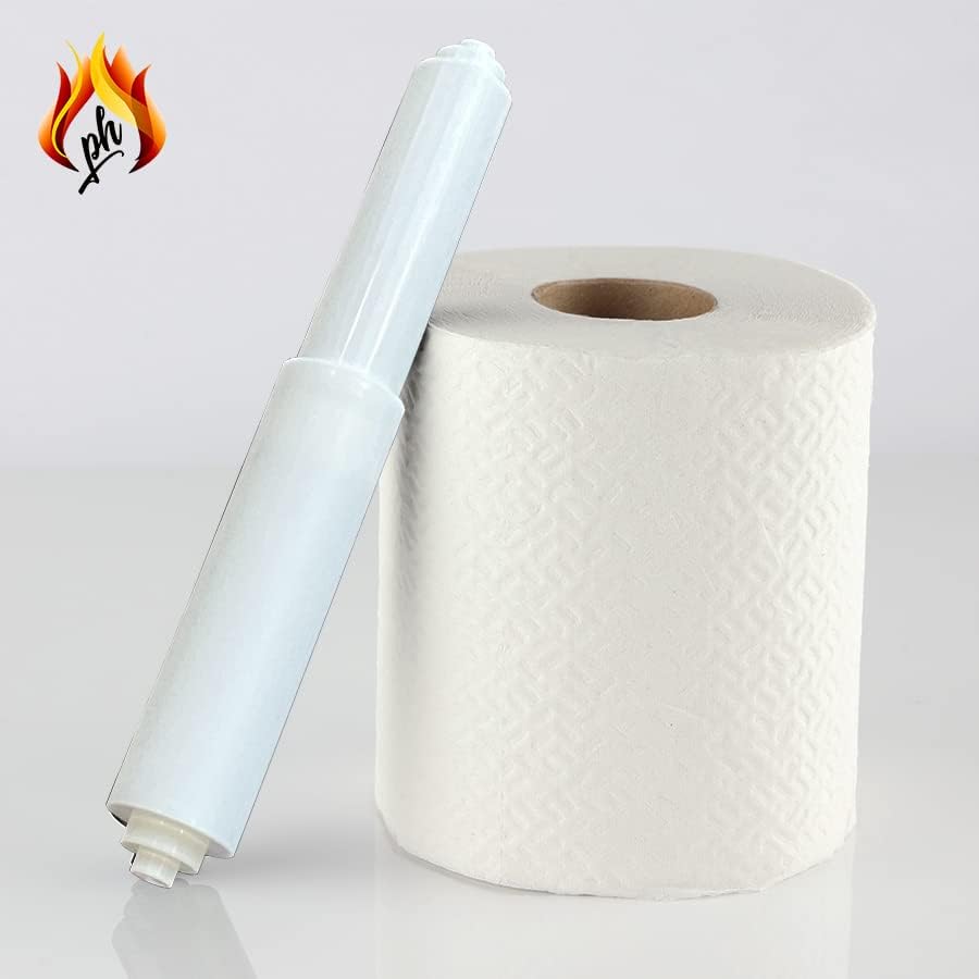 Toaletni papir Držač valjka bijela - plastična zamjenska šipka vretena - valjak Extender odgovara ekstra velikim