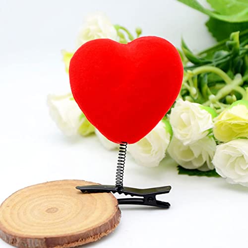 Aboofan Glitter Clips 40pcs Valentines Heart pokloni Valentine 'festival Clean Cuted Crveni