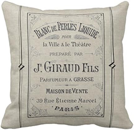 Jastuk za bacanje jastuka Vintage Oglas Francuski parfem AD Paris Francuska Chic Dekorativni jastuk na jastuku