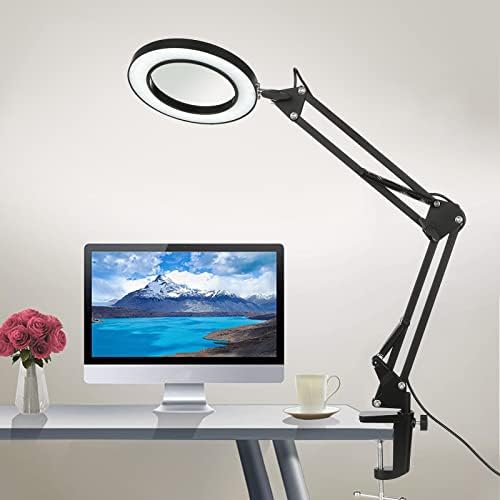 Fesjoy fleksibilna stezaljka na stolnoj lampi, sa 8x lukovima za prikrivene LED lampice za prikrivene