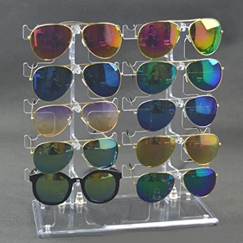 Nirelief stalak za naočare za sunce akrilni dvoredni držač za naočare stalci za držanje naočara od 10