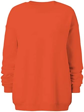 Jesen Moda prevelike veličine košulje za žene čvrste okrugli vrat pulover Duks pad ramena duge rukave odjeće džemper
