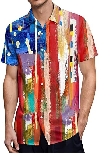 Miashui muške košulje visoke muške modne zastave za slobodno vrijeme 3d Digitalna štampa dugme