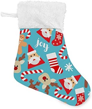 Alaza Božićne čarape Božić Santa Socks Poklon kutije Candy Canes Classic Personalizirani ukrasi za