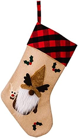 Velike čarape bombonske čarape Božićni ukrasi Kućni odmor Božić ukrasi za božićne zabave Viseće kristalne