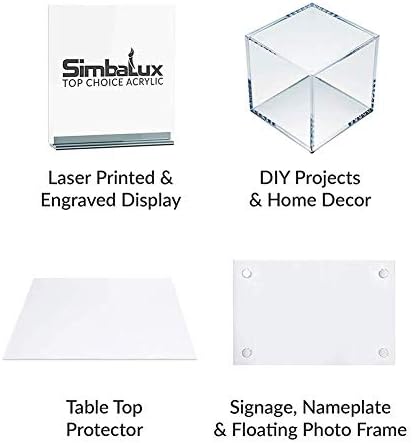 Zerobegin prozirni akrilni pleksiglas, PMMA ploča,za okvire za slike, DIY projekte prikaza, zanat,jednostavan
