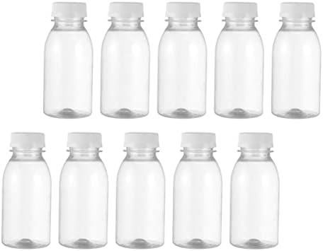 Beponzon mini frižider boca za vodu 3pcs plastična mlijeko za mlijeko Kontejneri za mlijeko Mini mliječne boce Prozirne boce sa poklopcima, 10pcs Staklene boce za vodu Dječja boca za vodu