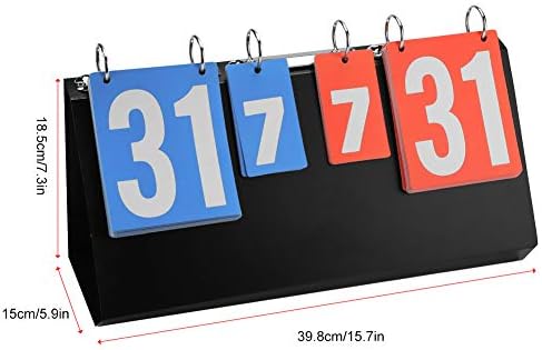 EbtOols Stolpop Flip tablice, 4-znamenkasti sportski tabelski tablica prenosiva tablica Flip Rezulcera Score
