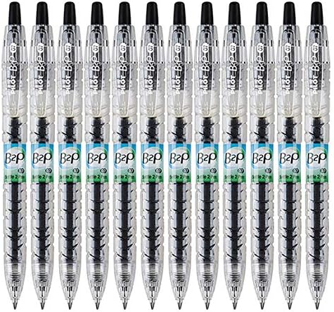 Pilot B2P boje, reciklirana boca 2 olovka, uvlačivi gel kotrljajući kuglični olovke, G2 tinta, fina tačka, 0,7 mm, crne tinte, 12 brojeva