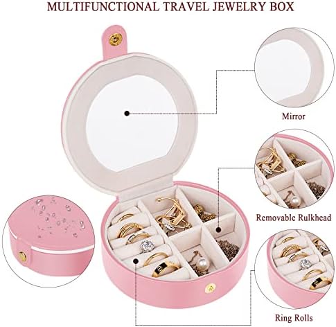Kioten - 2 paket nakit, putni nakit izgrađen-ogledalo, sa 1psc slučajnim parfemskom raspršivaču, djevojkama i ženskim nakitom, podesivi pretinac, ružičasta