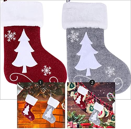 Abaodam Božićna čarapa za poklon torba Božićni ukras Višenamjenska pohranu Pauch Party Favority