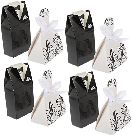 Kisangel Haljina bombona kutija za vjenčanicu za tuš za mladenke vjenčanja vjenčanja vjenčana čokoladna kutija za mladoženja zabava na zabavi za dekorativne kutije za vjenčane kutije za bombone za vjenčanje 100pcs kutije