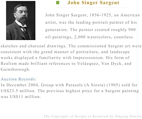 80-1500 dolara ručno oslikali nastavnici umjetničkih Akademija - 24 uljane slike arapska ulična scena John Singer Sargent Art Decor na platnu - poznata djela 01