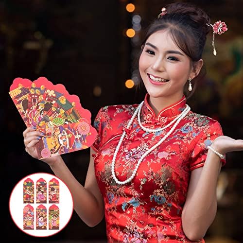 Kineske Nove godine crvene koverte: 6 kom 2022 Kineski Tigar srećni novčani paketi Nova Godina