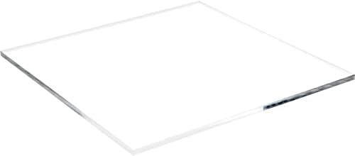 Plymor Clear Acrylic Square Polished Edge baza za Prikaz, 6 Š x 6 D x 0,25 v, pakovanje od 2