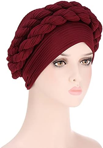 Šal zamotavanje šešira močom dres dresa za žene turbine za žene za žene pletene kose pletenice prozračne i meke šešire