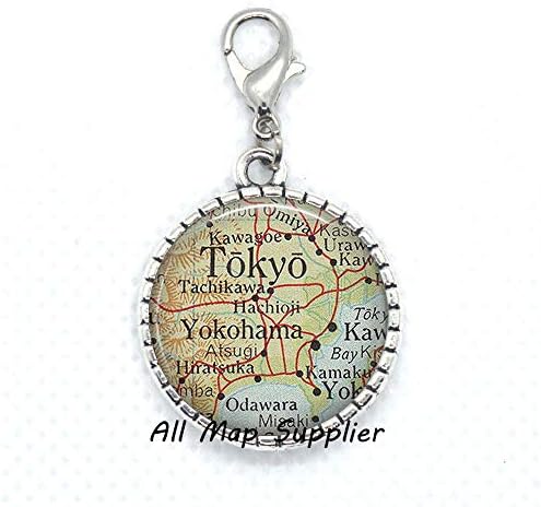 AllMapsupplier Modni patent zatvarač Povucite tokyo Karta Jastog kopča, Tokio Karta Zipper Pull, Karta