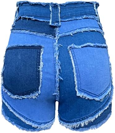 Ženske traperice Juniors Denim kratke hlače Mid Riješki nemir Bermuda kratke hlače sa džepovima srušene sirove rublje mini vruće hlače