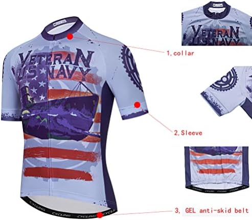 Men Biciklistički dres Set ciklusa kratkih rukava majica i 3D jastuk Hratke podstavljeni odijelo