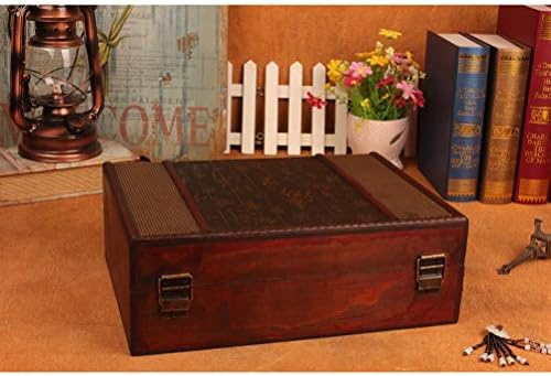 DoItool CHENCERAKE kutija Vintage Drvena kutija za odlaganje, drvena zaštitna kutija ukrasna kutija