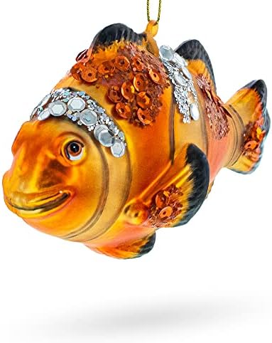 Riba klovn u Glitter Glass Božić Ornament