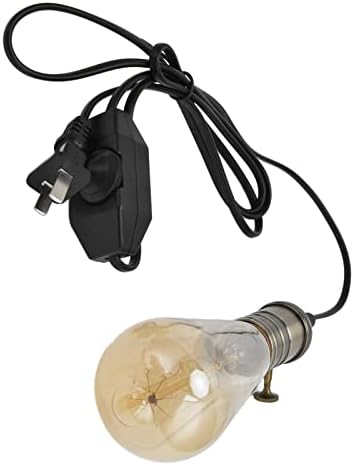 Držač viseće Lampe, E27 / E26 kompleti lampi za plafonske kablove sa mogućnošću zatamnjivanja praktična Retro oprema za osvetljenje za E26 osnovne sijalice sa prekidačem za utikač US Plug 110?240V, kompleti lampi pravljenje lampe Ki
