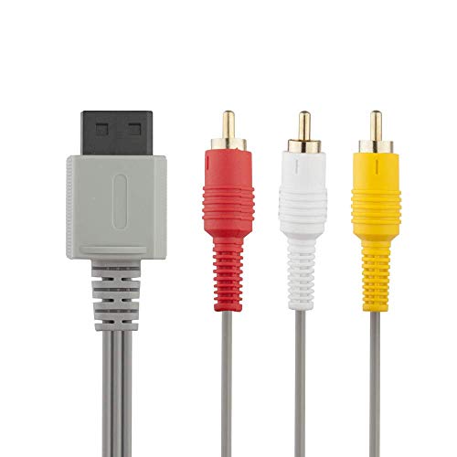 AV kabel za Wii Wii u, Teninyu 6ft Composite 3 RCA pozlaćena žica sa pozlaćenim kablom od 480p Kompatibilni