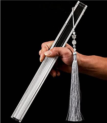 JUNMIN Kung Fu Fan Aluminijumska legura Fan metalna kost Bambusovo jezgro klasični muški gvozdeni ventilator