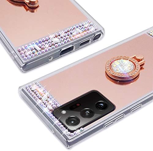 LUVI za Galaxy Note 20 Ultra 5G futrola za ogledalo za šminkanje Diamond Glitter Rhinestone sa postoljem