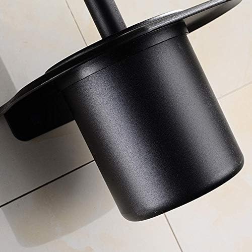 GUOJM toaletna četka 1 Postavljena zidna crna prenosiva toaletna četkica za čiste alate za kuću za kupatilo Četkica za čišćenje
