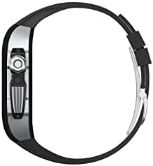 Maalya Carbon Fiber Case za Apple Watch Band 44 / 45mm Serija, komplet modifikacije gumenog remena kompatibilan