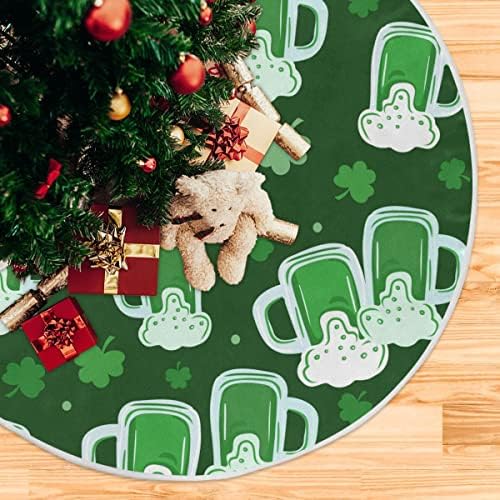 Xigua St.Patrick's Day Beers Tree Suknje Božićna stabla Mat za svečana kuća za zabavu Zatvoreni