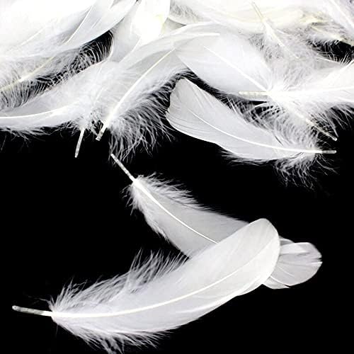 Zamihalaa 20 / 100kom pahuljasto gusko bijelo perje Plumas DIY perje za izradu nakita dekoracija